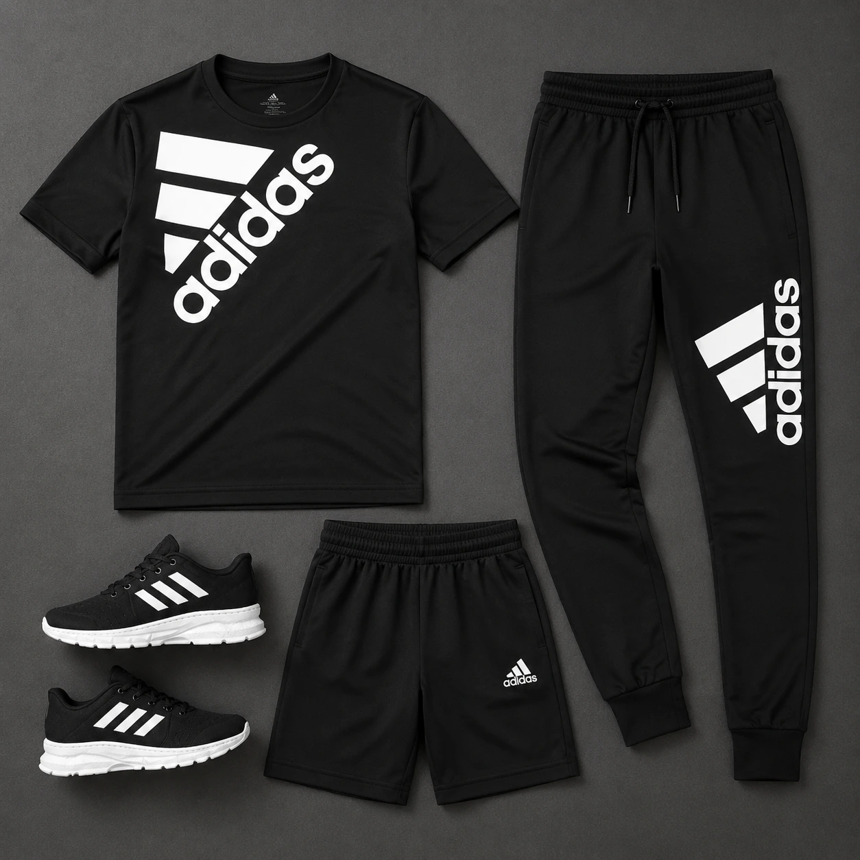 پکیج ست سه تیکه Adidas مردانه مدل Tenesi کفش ورزشی مردانه مدل Alshen