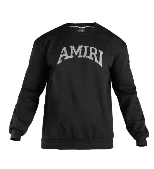 بلوز یقه گرد مردانه نرمال طرح دار اسپان نوک مدادی Amiri