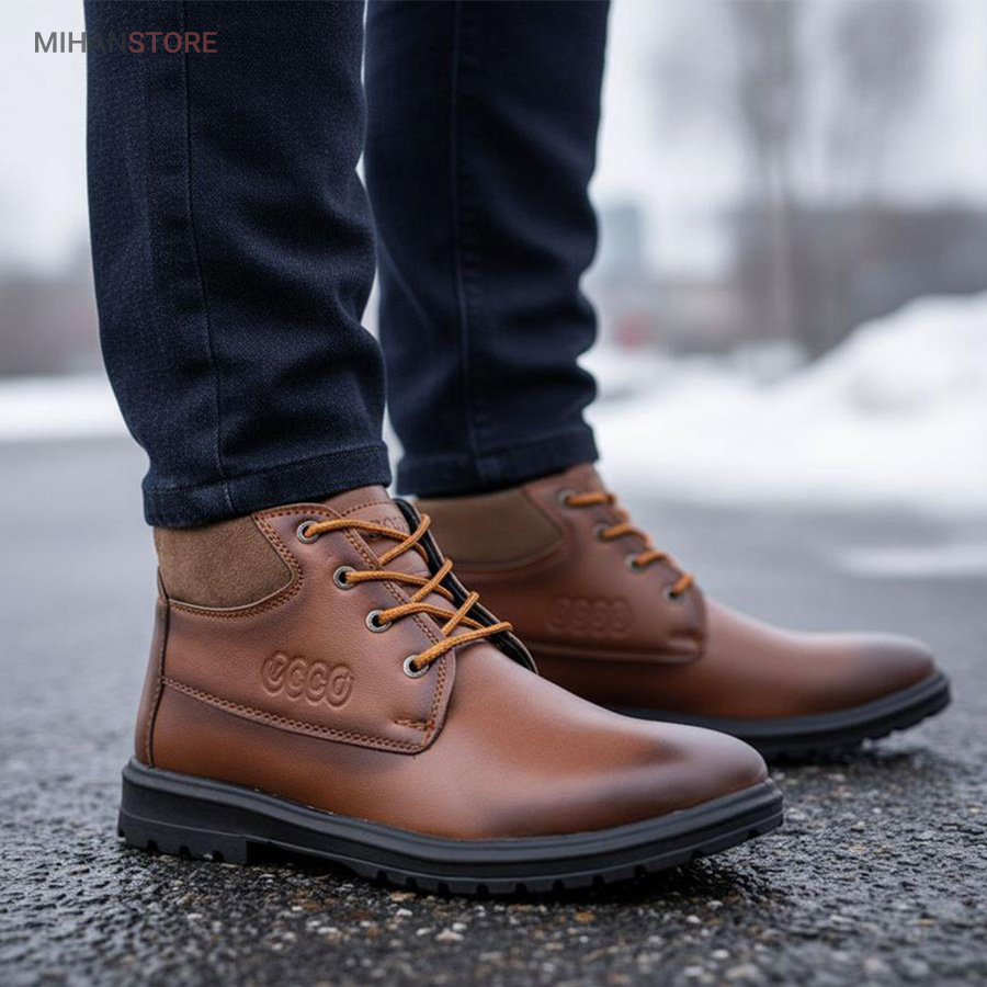 کفش نیم بوت مردانه Ecco مدل Brown