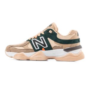 کفش مردانه اسپرت چرم مصنوعی کرم سبز New Balance