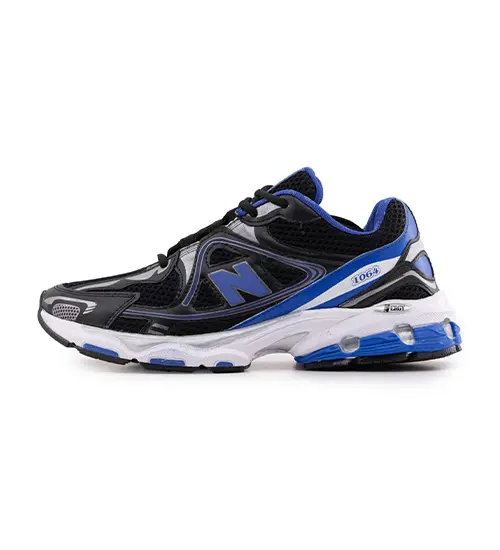 کفش مردانه اسپرت چرم مصنوعی مشکی آبی New Balance