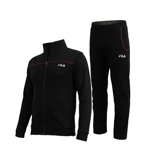 ست سویشرت و شلوار مردانه نرمال طرح دار اسپان مشکی Fila