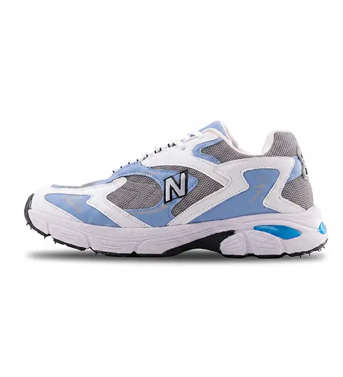 کفش مردانه اسپرت چرم مصنوعی سفید آبی New Balance