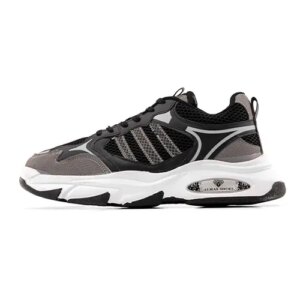 کفش مردانه اسپرت چرم مصنوعی مشکی سفید Adidas