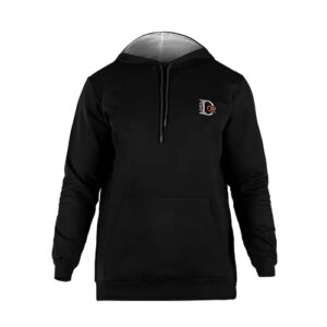 هودی مردانه نرمال ساده دو نخ پنبه مشکی Dior