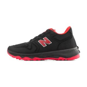 کفش مردانه اسپرت چرم مصنوعی مشکی قرمز New Balance