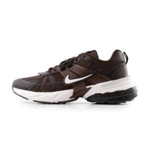 کفش مردانه اسپرت چرم مصنوعی قهوه ای سفید Nike v2k