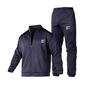 ست سویشرت و شلوار مردانه نرمال ساده اسپان سرمه ای Nike