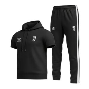 ست تیشرت و شلوار مردانه نرمال طرح دار اسپان مشکی Adidas