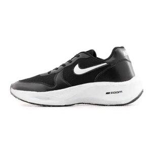 کفش مردانه اسپرت چرم مصنوعی مشکی سفید Nike