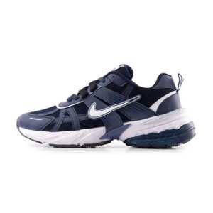 کفش مردانه اسپرت چرم مصنوعی سرمه ای سفید Nike v2k
