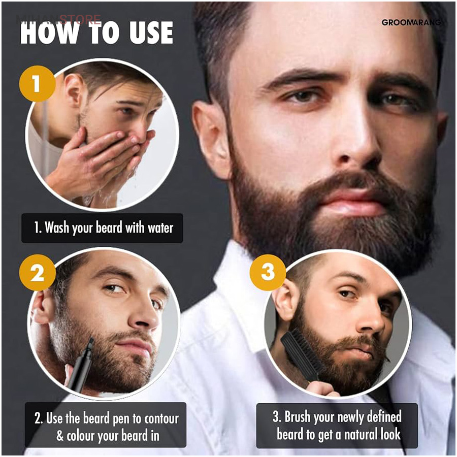 قلم هاشور حرفه ای ریش، مو و ابرو BEARD PEN