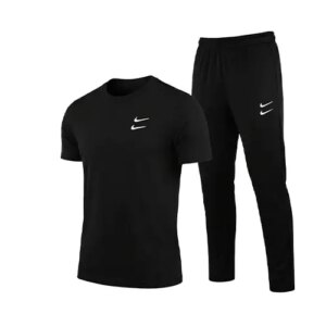 ست تیشرت و شلوار مردانه نرمال ساده اسپان مشکی Nike