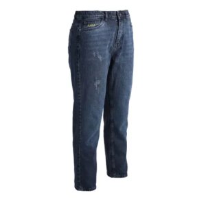 شلوار مردانه مام فیت ساده جین آبی تیره Zara