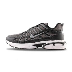 کفش مردانه اسپرت چرم مصنوعی مشکی طوسی تیره Nike