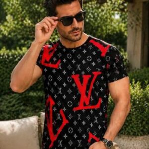 تیشرت مردانه طرح LV (قرمز)