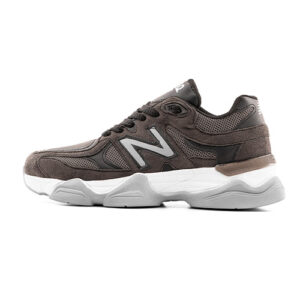 کفش مردانه اسپرت چرم مصنوعی زغالی New Balance