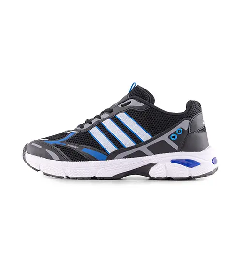 کفش مردانه اسپرت چرم مصنوعی مشکی آبی Adidas