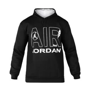 هودی مردانه نرمال طرح دار اسپان مشکی Jordan
