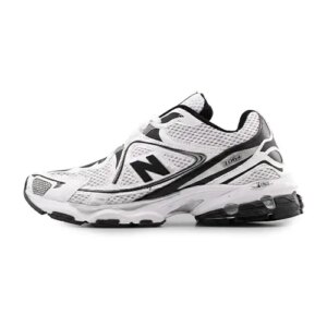 کفش مردانه اسپرت چرم مصنوعی سفید مشکی New Balance