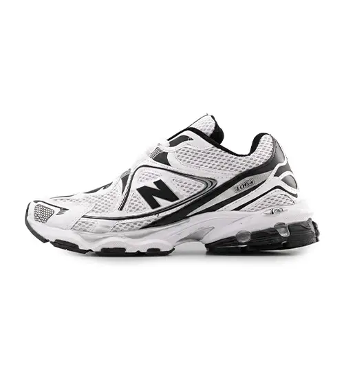 کفش مردانه اسپرت چرم مصنوعی سفید مشکی New Balance