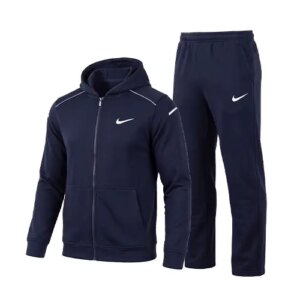 ست سویشرت و شلوار مردانه نرمال طرح دار اسپان سرمه ای Nike