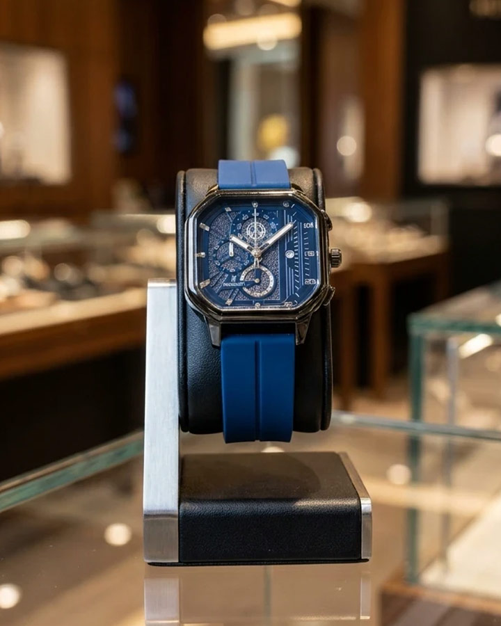 ساعت HUBLOT طرح سه موتوره (سورمه ای) - تصویر 2