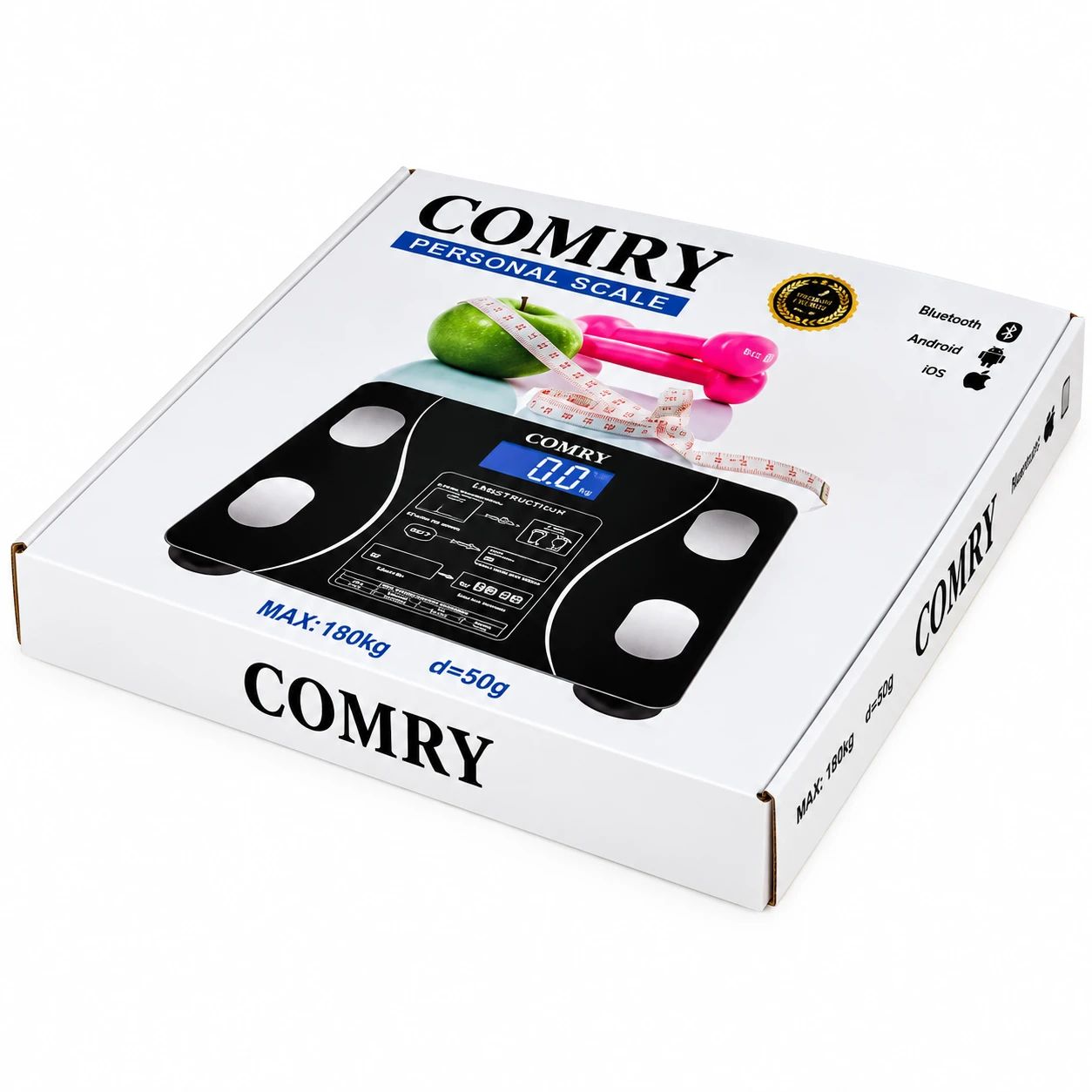 ترازوی وزن کشی هوشمند دیجیتالی کمری بلوتوثی مدل COMRY - تصویر 5