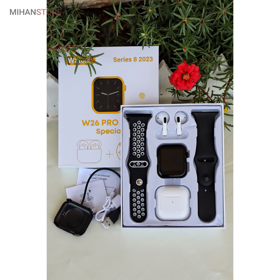 ساعت هوشمند و هندزفری بلوتوث W26 Pro Max - تصویر 2