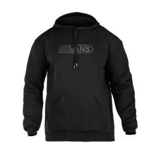 هودی مردانه نرمال طرح دار دو نخ پنبه مشکی Vans
