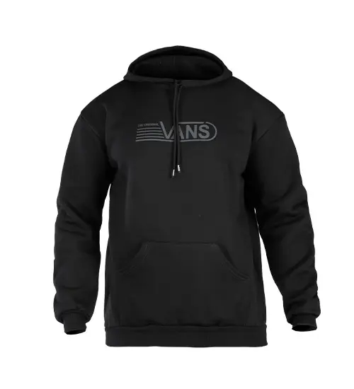 هودی مردانه نرمال طرح دار دو نخ پنبه مشکی Vans
