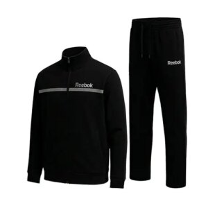 ست سویشرت و شلوار مردانه نرمال طرح دار اسپان مشکی Reebok