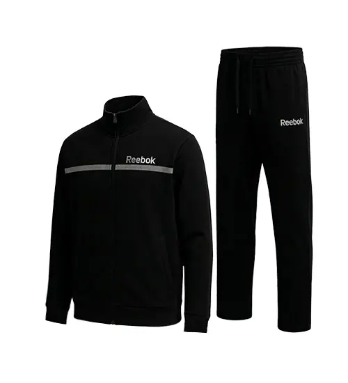 ست سویشرت و شلوار مردانه نرمال طرح دار اسپان مشکی Reebok